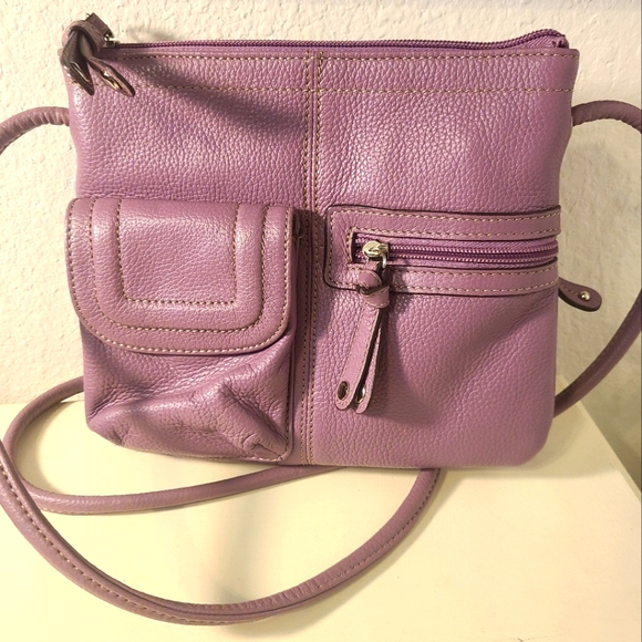 Tignanello Handbags - Tignanello Leather Crossbody purse/handbag, purple, mini bag